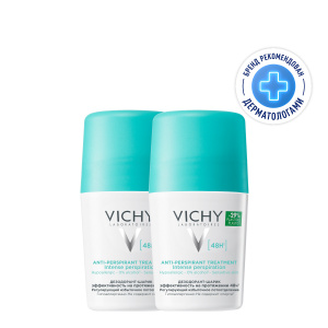 Купить: Vichy 50 мл 2 шт дезодорант шариковый регулирующий избыточное потоотделение 48 ч