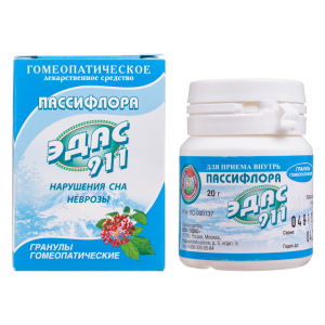 Купить: Эдас-911 Пассифлора 20 г гранулы гомеопатические