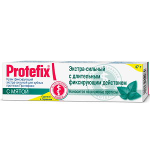 Купить: Protefix 40 мл крем фиксирующий для зубных протезов экстра-сильный мята