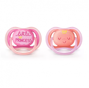 Купить: Philips Avent Ultra Air SCF343/22 2 шт соска-пустышка силиконовая ортодонтическая 6-18 мес для девочек