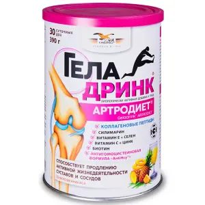 Купить Геладринк Артродиет 390 г порошок для внутреннего применения ананас