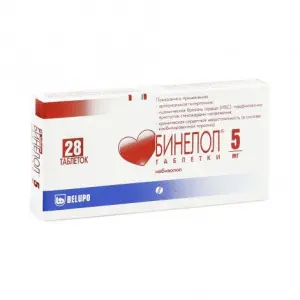 Купить Бинелол 5 мг 28 шт таблетки