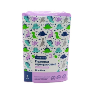 Купить: Комфорт 60 х 60 5 шт пеленки одноразовые впитывающие