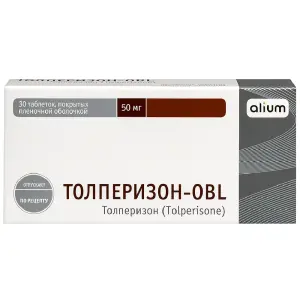 Купить Толперизон-OBL 50 мг 30 шт таблетки покрытые пленочной оболочкой