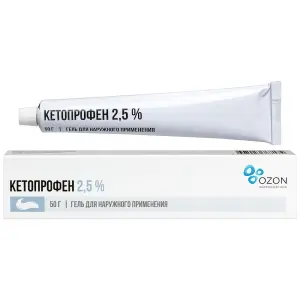 Купить Кетопрофен 2,5 % 50 г гель для наружного применения