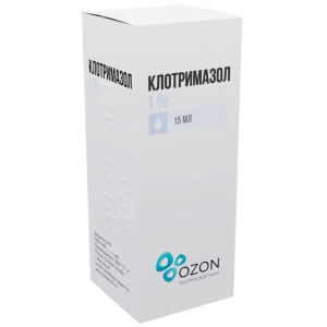 Купить: Клотримазол 1 % 15 мл раствор для наружного применения