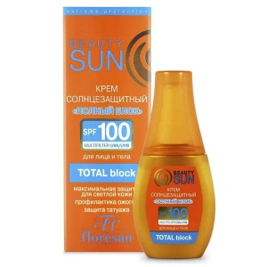 Купить: Floresan Floresan Beauty sun Полный блок 75 мл крем солнцезащитный SPF100