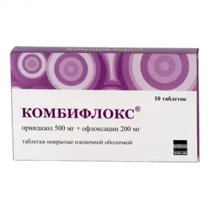Купить Комбифлокс 500 мг + 200 мг 10 шт таблетки