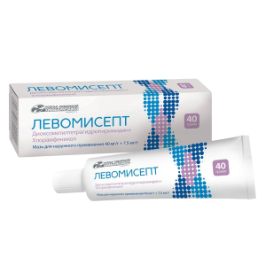 Купить: Левомисепт 40 мг/г + 7,5 мг/г 40 г мазь для наружного применения