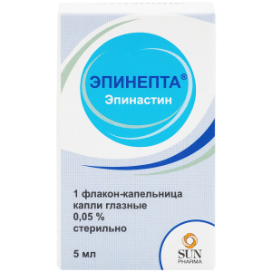 Купить: Эпинепта 0,05 % 5 мл капли глазные флакон-капельница