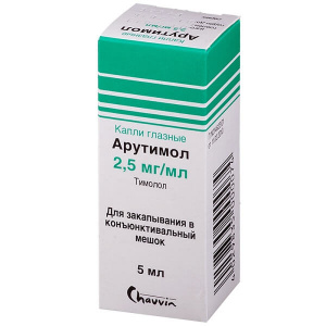 Купить: Арутимол 0,25 % 5 мл капли глазные флакон-капельница