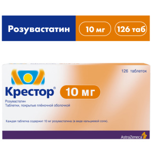 Купить: Крестор 10 мг 126 шт таблетки покрытые пленочной оболочкой