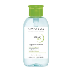 Купить: Bioderma Sebium H2O 500 мл вода мицеллярная очищающая флакон-помпа