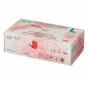 Купить: SFM 100 шт (50 пар) перчатки латексные смотровые нестерильные неопудренные текстурированные размер L