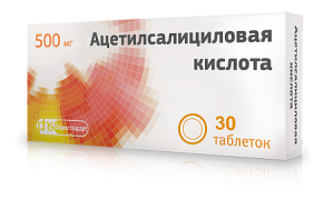 Купить: Ацетилсалициловая кислота 500 мг 30 шт таблетки 