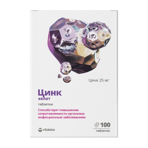 Купить: Vitateka Цинк хелат 100 шт таблетки