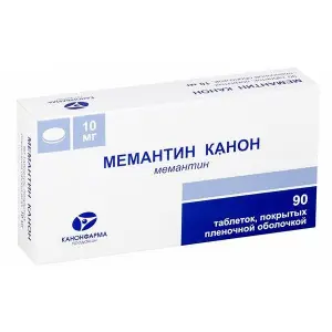 Купить Мемантин-Канон 10 мг 90 шт таблетки покрытые пленочной оболочкой