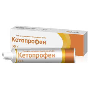 Купить: Кетопрофен 2,5% 30 г гель для наружного применения
