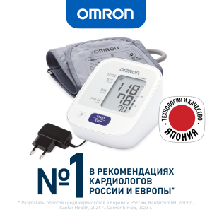 Купить: Omron M2 Basic HEM-7121-ARU тонометр автоматический с адаптером и манжетой 22-32 см