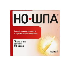 Купить Но-шпа 20 мг/мл 2 мл 5 шт раствор для внутривенного и внутримышечного введения ампулы