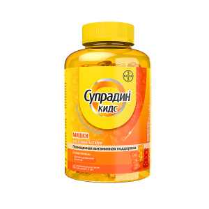 Купить: Супрадин Кидс Мишки 4 г 60 шт пастилки жевательные