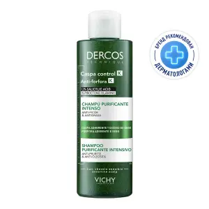 Купить Vichy Dercos K 250 мл  шампунь-пилинг глубоко очищающий  для волос против перхоти и себореи с салициловой кислотой