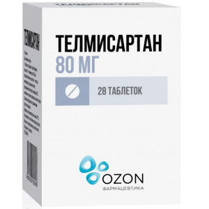 Купить: Телмисартан 80 мг 28 шт таблетки
