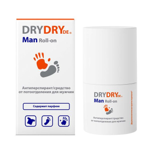 Купить: DryDry De Man Roll-on 50 мл дезодорант-антиперспирант от потоотделения для мужчин