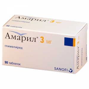 Купить: Амарил 3 мг 90 шт таблетки
