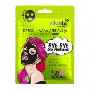 Купить: Vilenta Total Black Detox маска для лица c очищающим комплексом Acid+