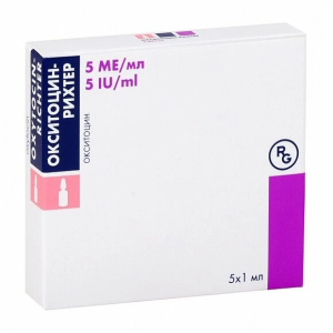 Купить: Окситоцин-Рихтер 5 МЕ/мл 1 мл 5 шт раствор для инфузий и внутримышечного введения