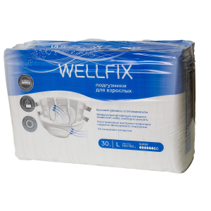 Купить: Wellfix 30 шт подгузники для взрослых размер L (100-160 см)