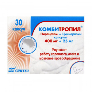 Купить: Комбитропил 400 мг + 25 мг 30 шт капсулы