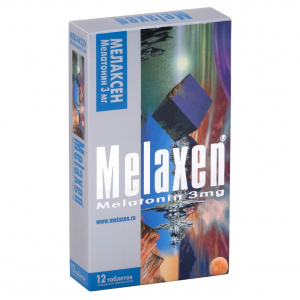 Купить: Мелаксен 3 мг 12 шт таблетки покрытые пленочной оболочкой