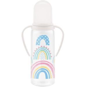 Купить: Lubby 250 мл бутылочка для кормления с соской силиконовой с ручками 0 мес+ артикул 15200
