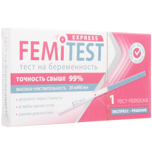 Купить: Femitest Express 1 шт тест для определения беременности полоска