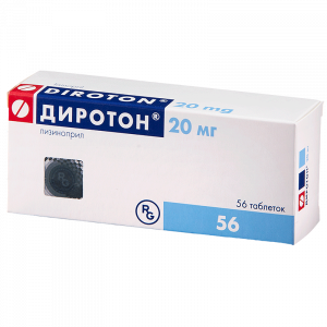 Купить: Диротон 20 мг 56 шт таблетки