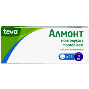 Купить: Алмонт 5 мг 28 шт таблетки жевательные
