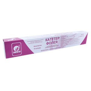 Купить: Inekta катетер Фолея CH22 30 мл 10 шт латексный с силиконовым покрытием 2-ходовый