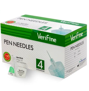 Купить: Verifine 32G 0,23 х 4 мм иглы для инсулиновых шприц-ручек одноразовые