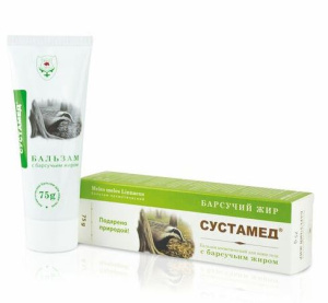 Купить: Сустамед 75 мл бальзам косметический для кожи тела с барсучьим жиром