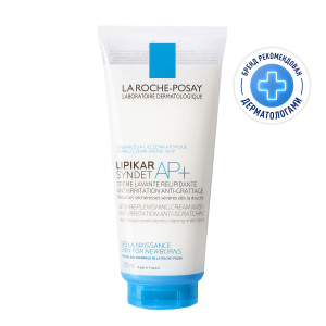 Купить: La Roche-Posay Lipikar Syndet AP+ 200 мл крем-гель липидовосстанавливающий очищающий  для лица и тела у взрослых детей и новорожденных младенцев