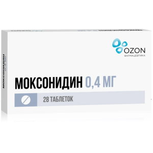 Купить: Моксонидин 400 мкг 28 шт таблетки покрытые пленочной оболочкой