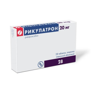 Купить: Рикулатрон 20 мг 28 шт таблетки покрытые пленочной оболочкой
