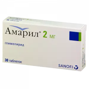 Купить Амарил 2 мг 30 шт таблетки
