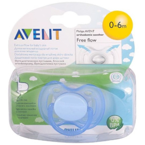Купить: AVENT пустышка силиконовая фри-флоу 0-6 мес