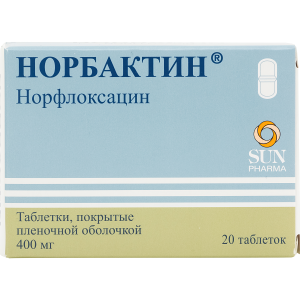 Купить: Норбактин 400 мг 20 шт таблетки покрытые пленочной оболочкой