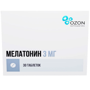 Купить: Мелатонин 3 мг 20 шт таблетки покрытые пленочной оболочкой