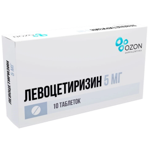 Купить: Левоцетиризин 5 мг 10 шт таблетки покрытые пленочной оболочкой