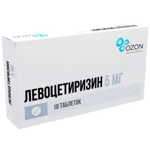 Купить Левоцетиризин 5 мг 10 шт таблетки покрытые пленочной оболочкой